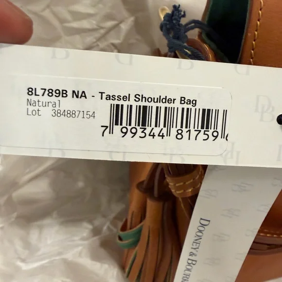 New! Dooney & Bourke Florentine Leather Tassel Shoulder Bag - Picture 8 of 11